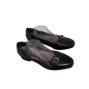 Clarks Black Heeled Loafers